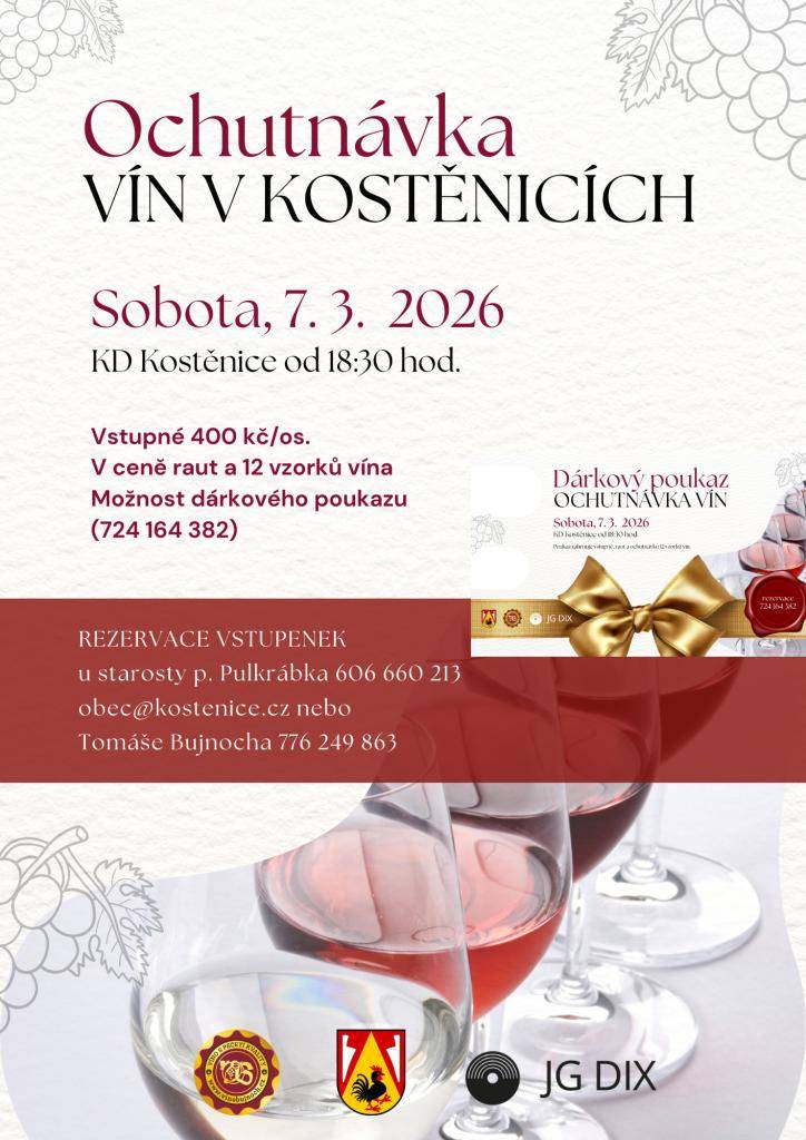 Ochutnávka vín v Kostěnicích
