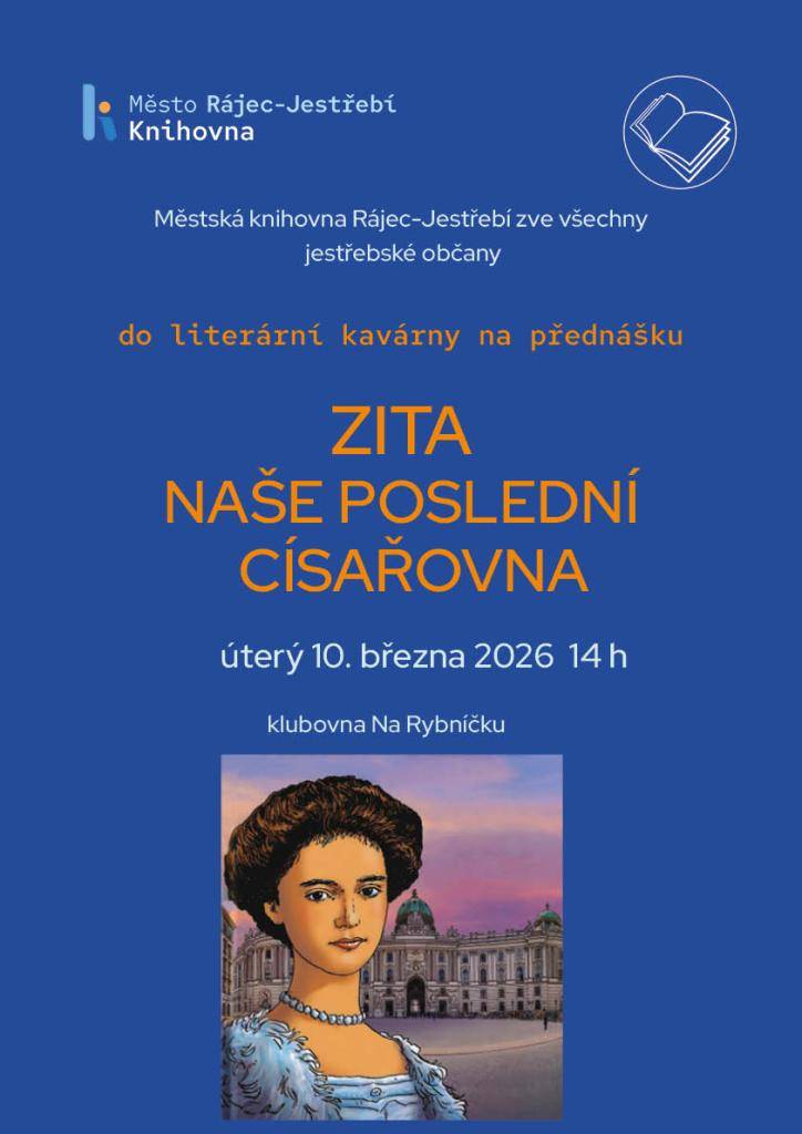 Městská knihovna Rájec-Jestřebí zve všechny jestřebské občany do literární kavárny na přednášku.