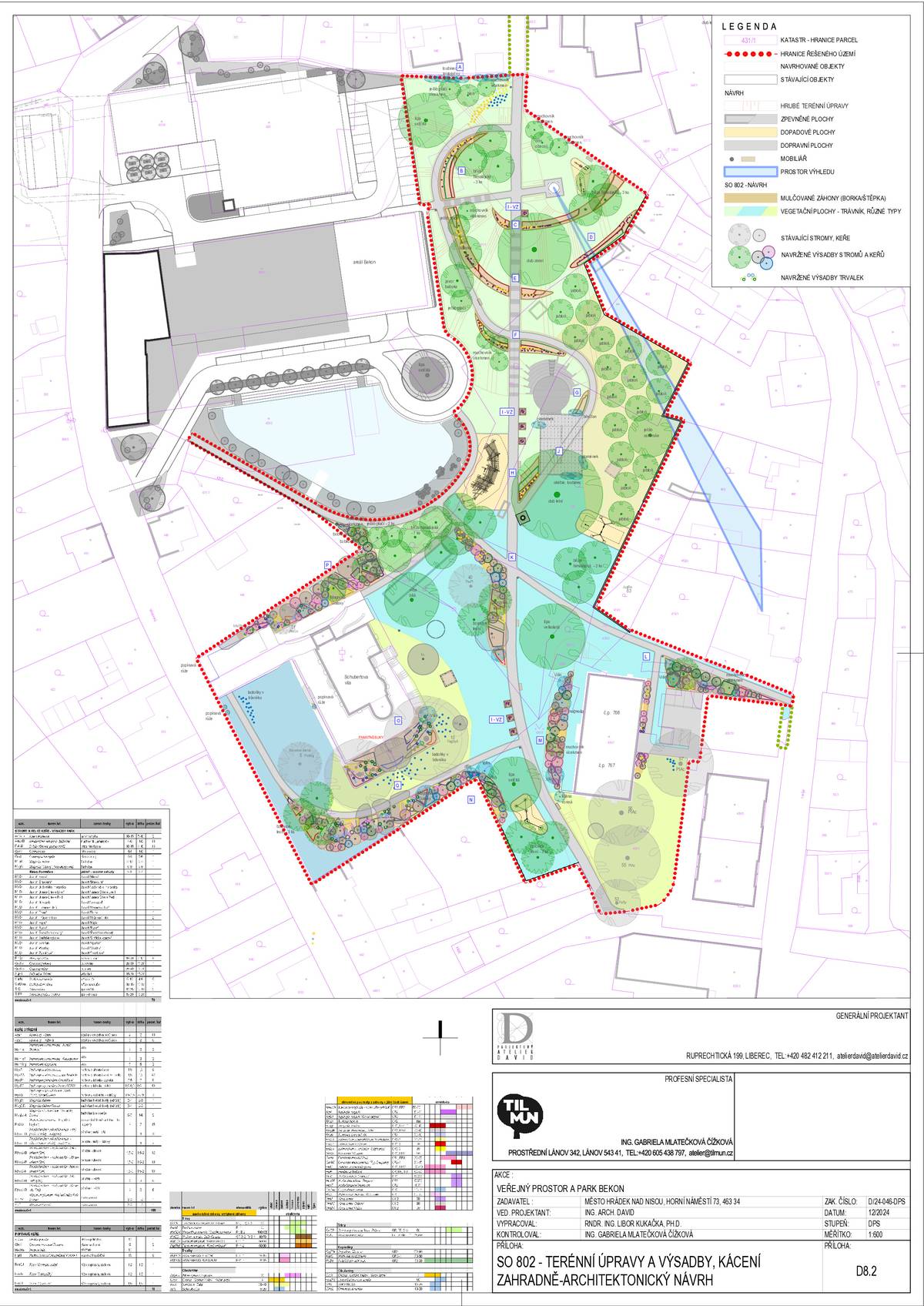 V průběhu měsíce března začne v zahradě Schubertovy vily v okolí objektů v ulici 1. máje č. p. 767 a 768 plánovaná revitalizace zeleně. Odstranění neperspektivních a zdravotně poškozených dřevin je prvním krokem k proměně celého areálu bývalé textilky Bekon v nový veřejný park. Hlavním důvodem kácení je špatný zdravotní stav části stávajících stromů, které představují bezpečnostní riziko pro návštěvníky i okolní nemovitosti. Projekt revitalizace zároveň počítá s výraznou obnovou zeleně. „V rámci budování nového parku vysadíme 70 vzrostlých stromů a přibližně 190 keřů. Nová výsadba zajistí dlouhodobou stabilitu a udržitelnost zeleně a zároveň výrazně zvýší estetickou i ekologickou hodnotu celého prostoru,“ popsal starosta města Pavel Farský. Odborné práce zajistí společnost Arberry, s. r. o., která se specializuje na rizikové kácení. První etapa prací proběhne ve dnech 11. a 12. března, v době od 8 do 16 hodin v areálu Schubertovy vily. V následujících týdnech budou práce pokračovat dalšími prořezávkami, likvidací větví a odvozem dřevní hmoty. Tyto práce budou probíhat postupně během března a dubna. V souvislosti s pohybem těžké techniky žádáme občany o zvýšenou opatrnost a spolupráci. „V bezprostředním okolí Schubertovy vily bude po dobu prací dočasně omezeno parkování, aby byl zajištěn dostatečný manipulační prostor pro techniku. Zahrada Schubertovy vily bude po celý měsíc březen z bezpečnostních důvodů uzavřena pro veřejnost a návštěvníci by do prostoru neměli vstupovat,“ upozornil Pavel Nývlt z odboru investic a rozvoje města. „Odstranění neperspektivní, přestárlé a nemocné zeleně je vždy citlivé téma. V tomto případě je však nutným krokem pro budoucí rozvoj celého areálu. Na místě náletových a nebezpečných stromů vznikne nový park, místo pro odpočinek i setkávání,“ řekl Pavel Farský a dodal: „Děkuji obyvatelům za trpělivost během této přípravné fáze, která je nezbytná pro vznik nového zeleného srdce našeho města.“ Kácení stromů a náletových dřevin bude ve stejném období probíhat také v okolí Legionářské ulice, v místech, kde také vznikne nový park a prostor pro výstavbu budovy mateřské školy.