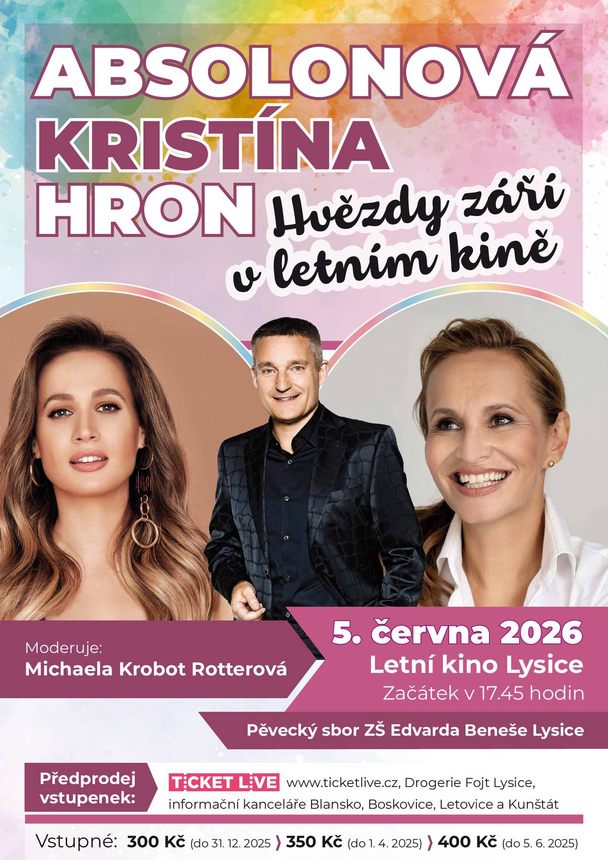 Dobrý den, přeposílám informaci o akci Letní kino Lysice. Organizátoři upozorňují, že zbývá už pouze 90 vstupenek. Josef Hemzal, starosta