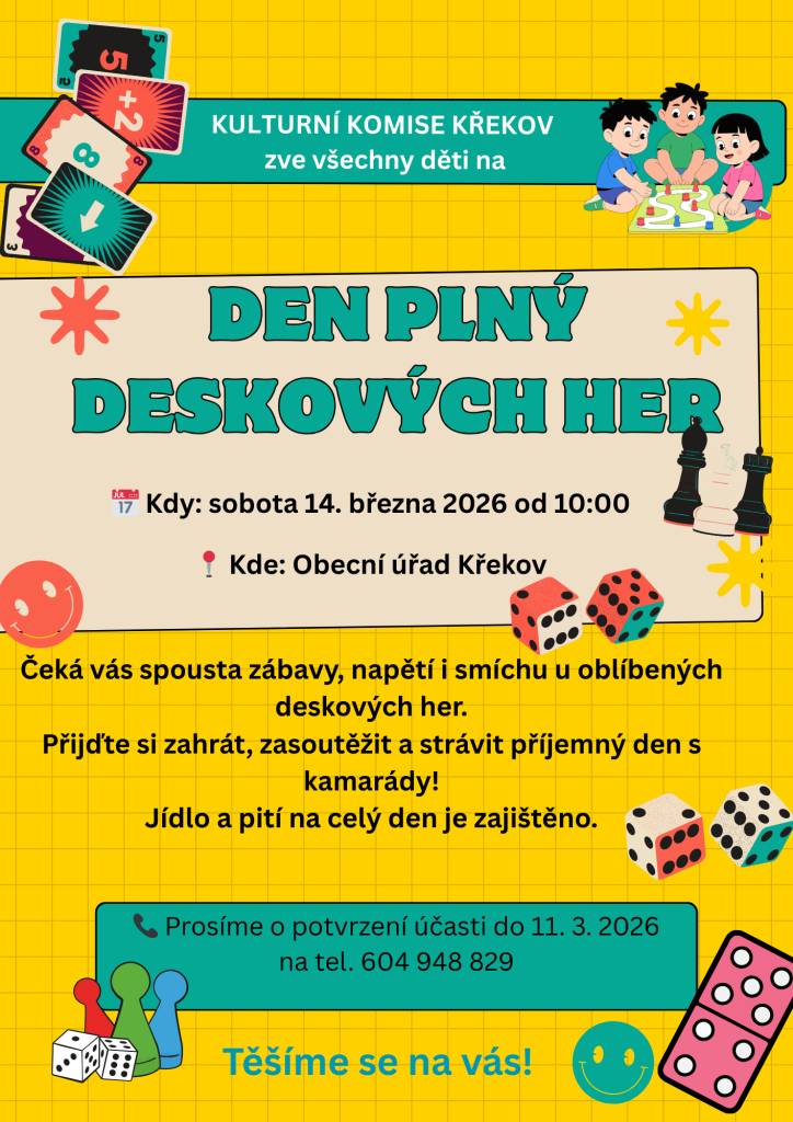 Pozvánka na den plný deskových her 11. 3. 2026