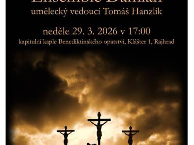 Velikonoční koncert, který se koná v neděli 29. 3. 2026 od 17:00 v kapitulní kapli Benediktinského opatství v Rajhradě.