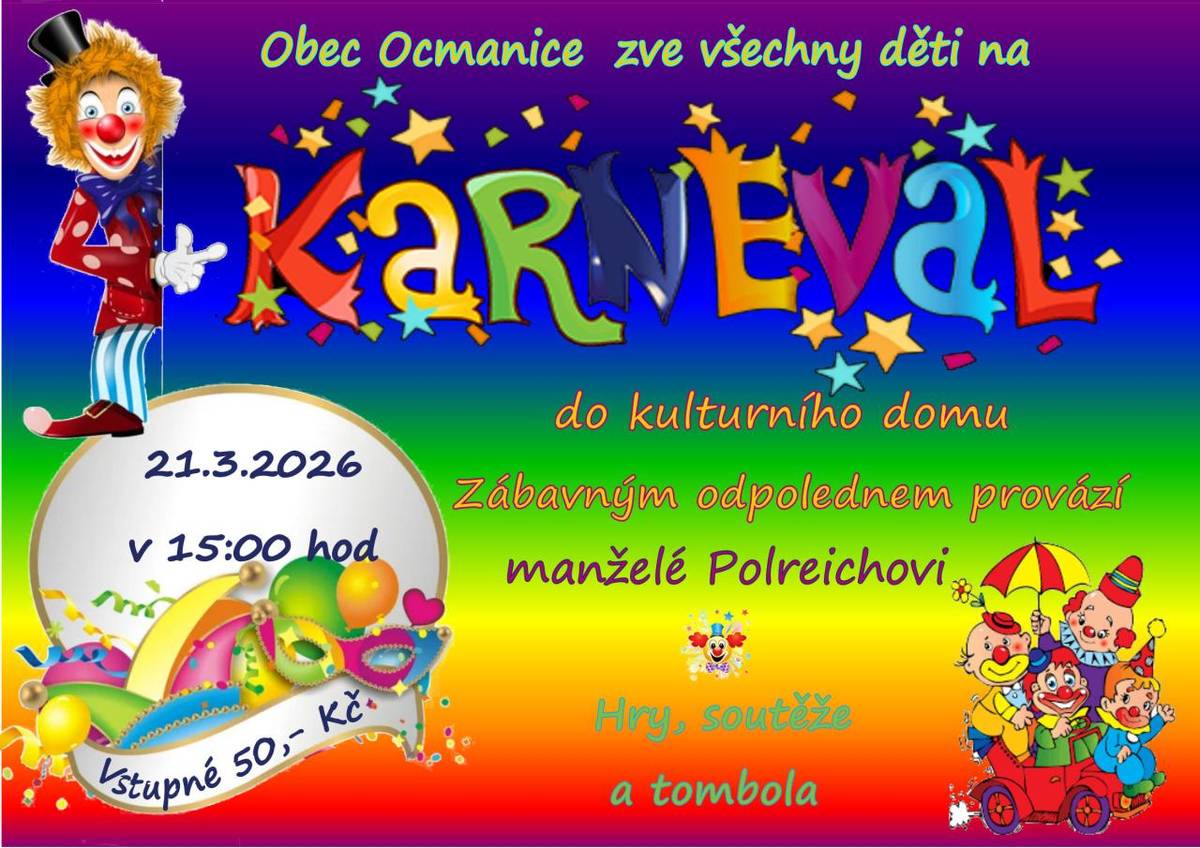 Zveme děti na karneval