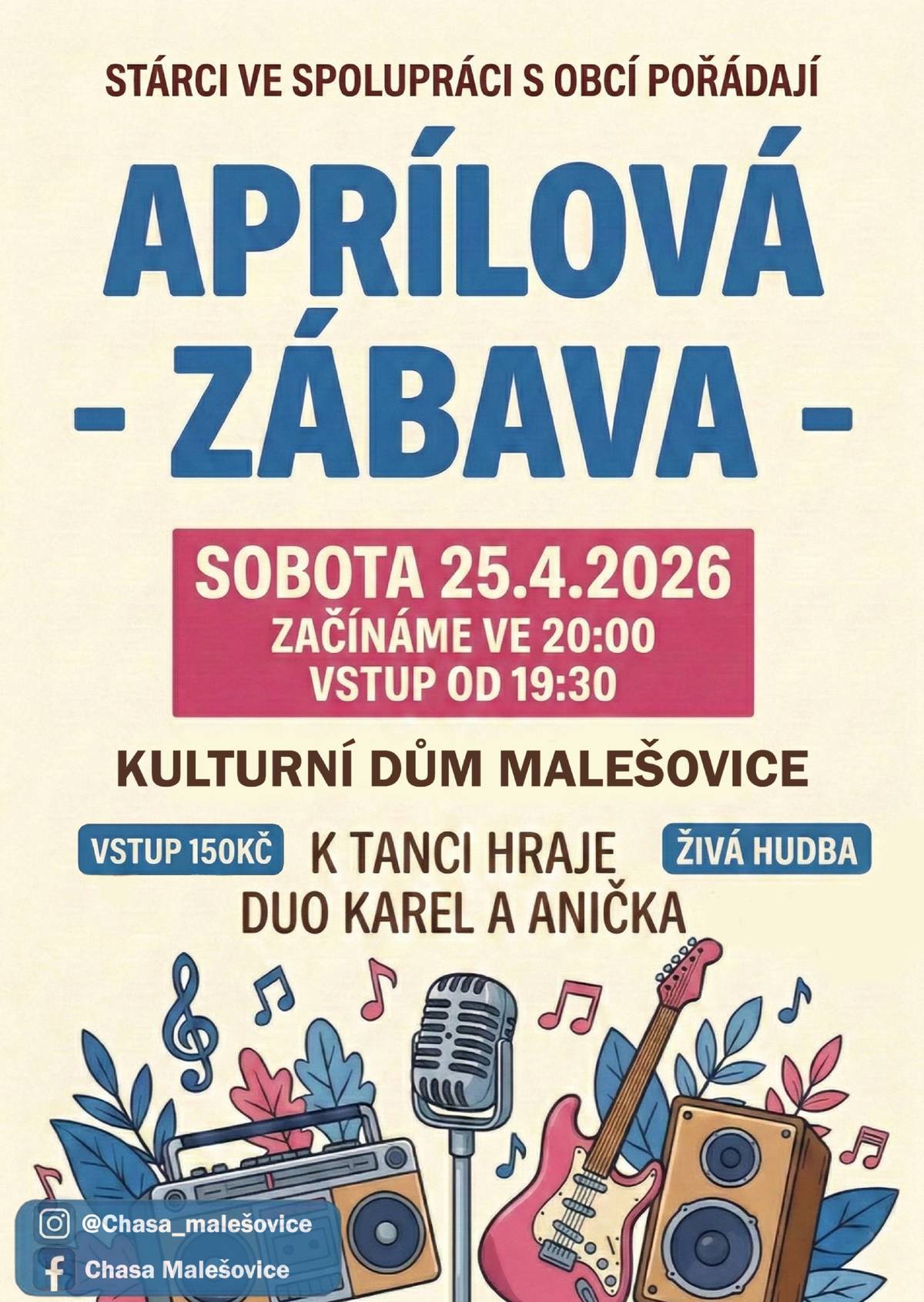 Akci pořádají stárci ve spolupráci s obcí