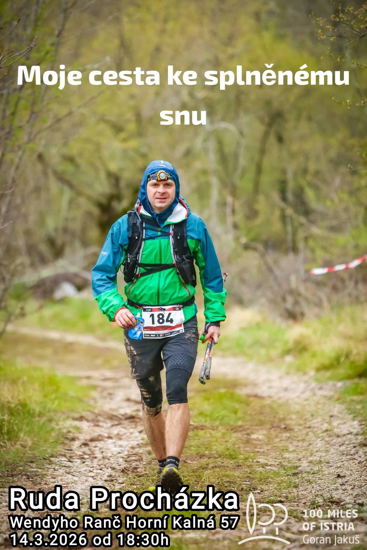 Wendyho Ranč v Horní Kalné Vás srdečně zve v sobotu 14. března 2026 od 18:30 na inspirativní přednášku o náročném běžeckém závodu na 100 mil na chorvatském poloostrově Istrie