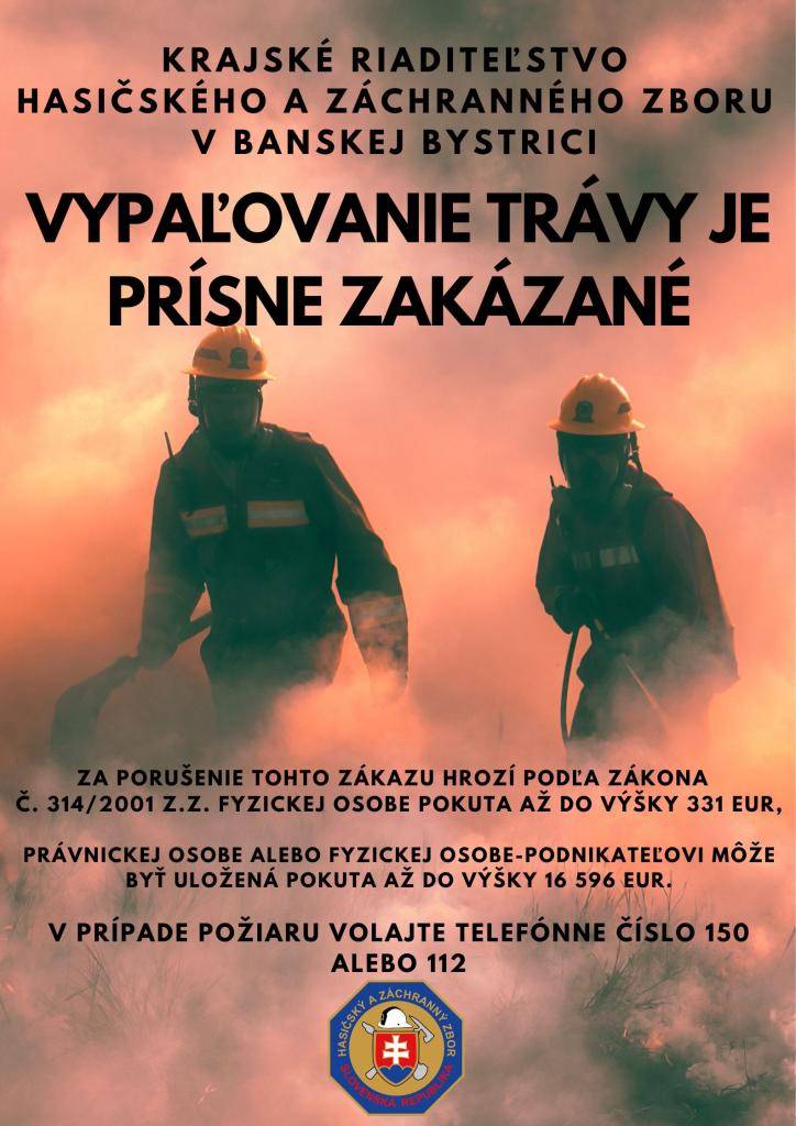 Vypaľovanie trávy je zakázané