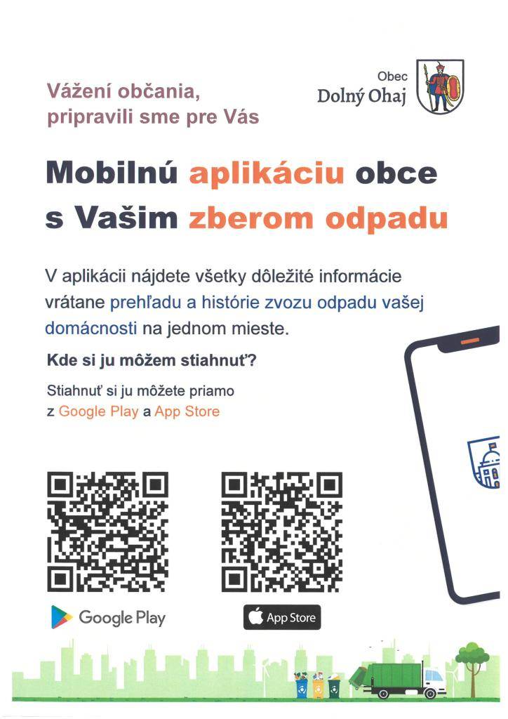 Mobilná aplikácia obce s Vašim zberom odpadu