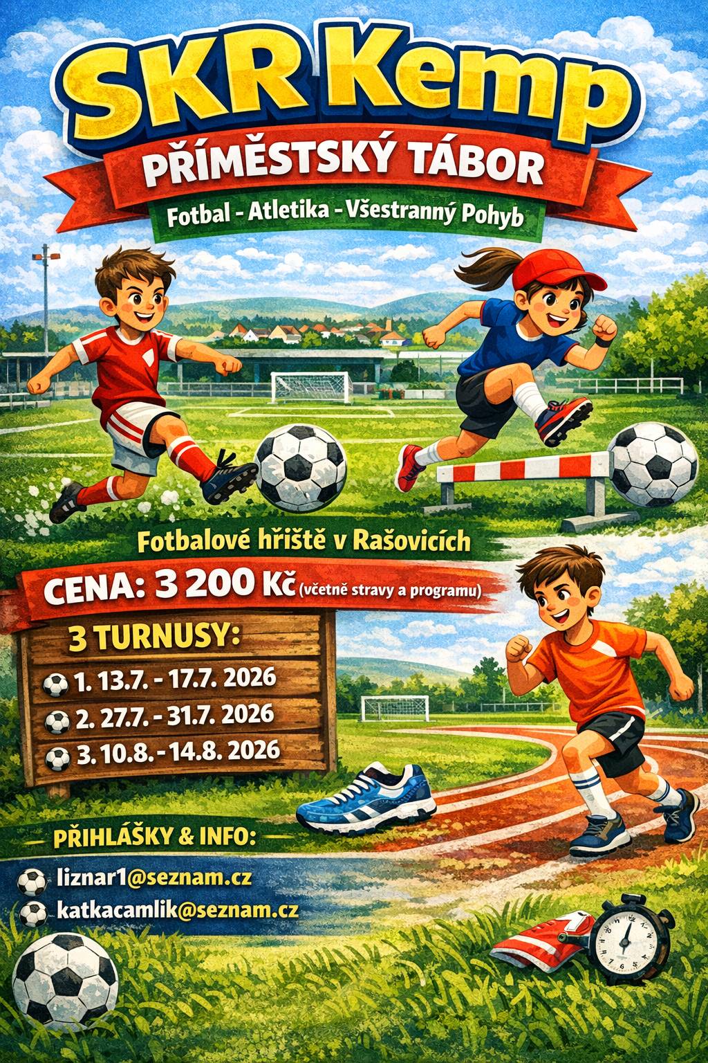 Hledáte pro děti aktivní prázdninový program? Přihlaste je na letní příměstský tábor plný pohybu, her a zábavy!