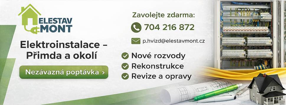 Nezávazná poptávka na nové rozvody, rekonstrukce, opravy elektroinstalace - tel. 704 216 872.