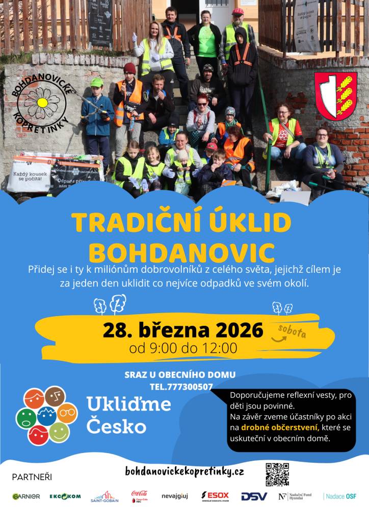 Ukliďme Česko v Bohdanovicích - 28. 3. 2026