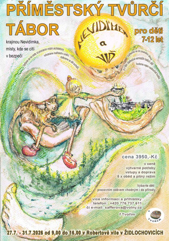 Příměstský tvůrčí tábor Nevidímek v Židlochovicích