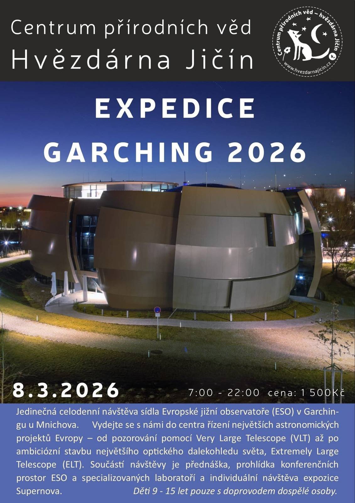 Přihlašování probíhá přes tento odkaz: https://www.kackojicin.cz/akce/874-expedice-garching-2026