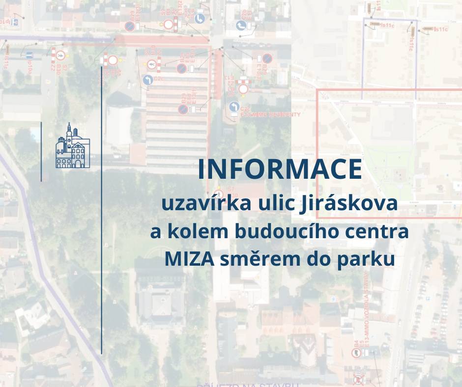 Upozorňujeme na plánované dopravní omezení v souvislosti s realizací stavby "Rozšíření parku u muzea" související s 0. etapou výstavby Kulturně kreativního centra MIZA. V termínu od 6. do 27. března 2026 bude zcela uzavřena část ulice Jiráskova, a to v úseku od ulice Bezručova po vstup do původního areálu „Miltra“.  Více informací  Dopravní omezení ul. Jiráskova - Moravská Třebová