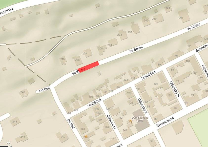 Vážení občané, dovolujeme si Vás informovat, že v pátek 6. 3. 2026 bude v ulici Ve Stráni probíhat kácení stromů. Prosíme obyvatele a návštěvníky této lokality, aby dbali zvýšené opatrnosti, respektovali případné dočasné omezení pohybu a neparkovali svá vozidla v bezprostřední blízkosti místa prací. Děkujeme za pochopení a spolupráci.