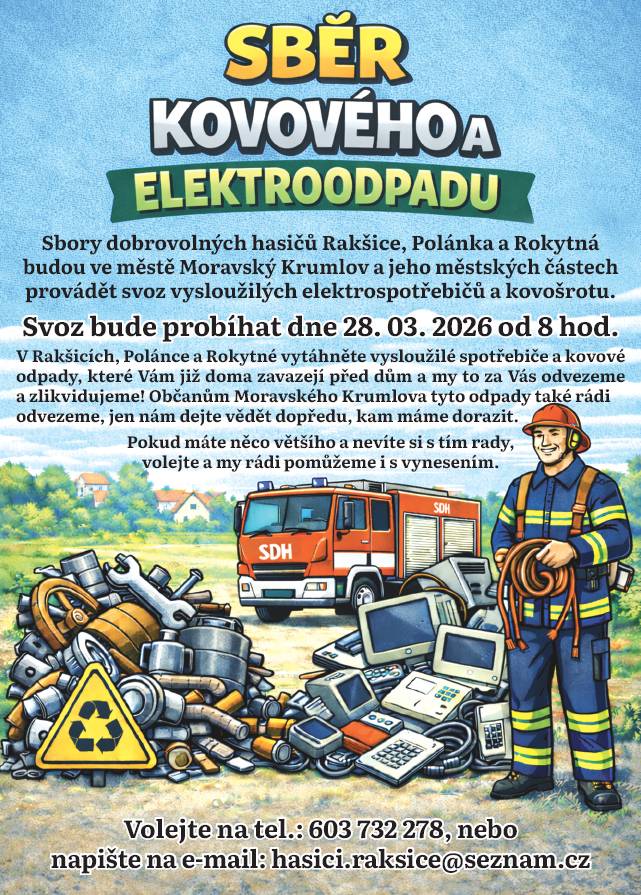 Svoz proběhne 28. 3. 2026 od 8 hodi