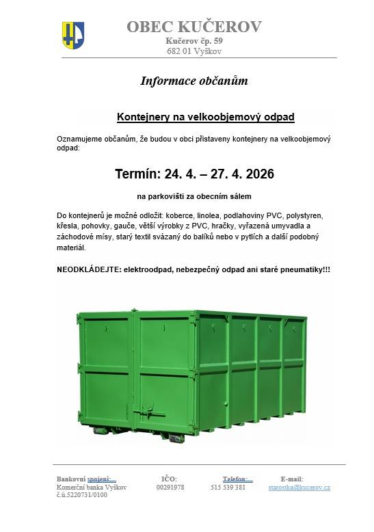 Kontejnery na velkoobjemový odpad