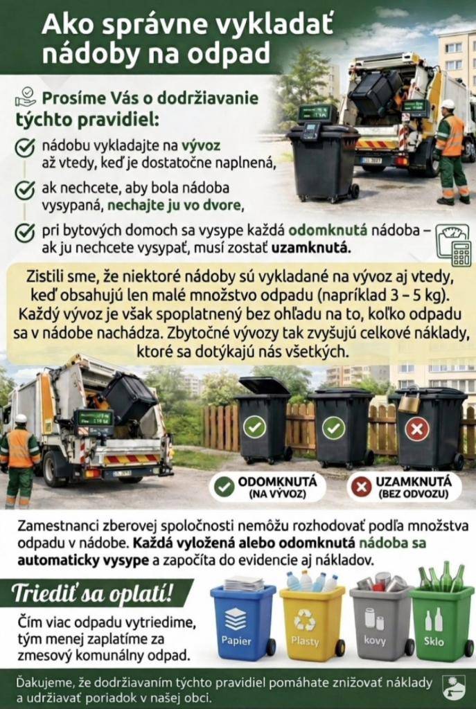 Nakladanie s komunálnym odpadom je jednou z najvýznamnejších položiek v rozpočte každej obce. Práve preto je dôležité, aby sme k tejto téme pristupovali zodpovedne nielen ako obec, ale aj ako jednotlivci.