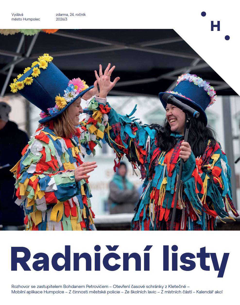 Právě vychází březnové Radniční listy, které nabízí:       👉 novinky z radnice,   👉 rozhovor se zastupitelem Bohdanem Petrovićem,   👉 informace o nové mobilní aplikaci Humpolce,   👉 čtvrtletní výsledky úsekového měření,   👉 zprávu o činnosti městské policie,   👉 otevření časové schránky z Kletečné   👉 nebo informace o aktivitách škol a místních částí.       Radniční listy, který nyní vychází se čtvrtletníkem Zálesí, budete mít ve vašich schránkách a již nyní v příloze a na webových stránkách.