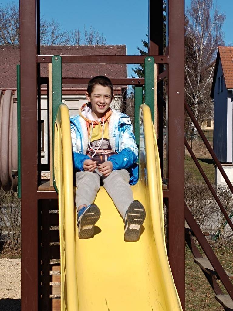 Užívání prvních slunných dnů.  Je to super!