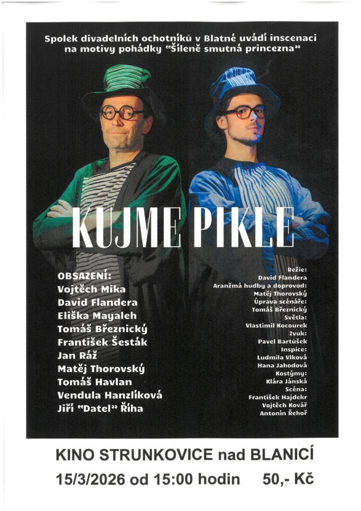 Spolek divadelních ochotníků v Blatné uvádí inscenaci na motivy pohádky "Šíleně smutná princezna".