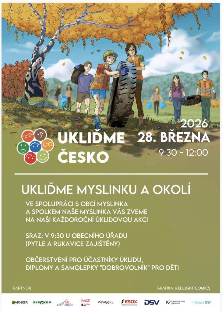 sobota 28. 3. 2026  sraz v 9:30 u obecního úřadu    pytle a rukavice zajištěny