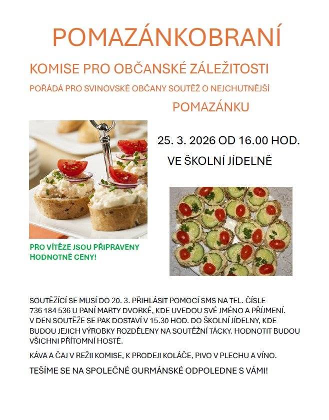 Soutěž o nejchutnější pomazánku!