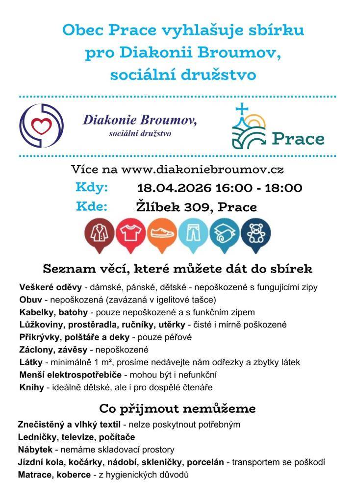 sobota 18.04.2026 v čase 16:00 - 18:00 h   Žlíbek 309, Prace