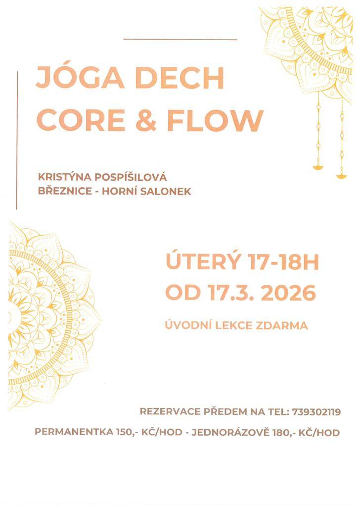 V příloze pozvánka na lekce jógy v Březnici: