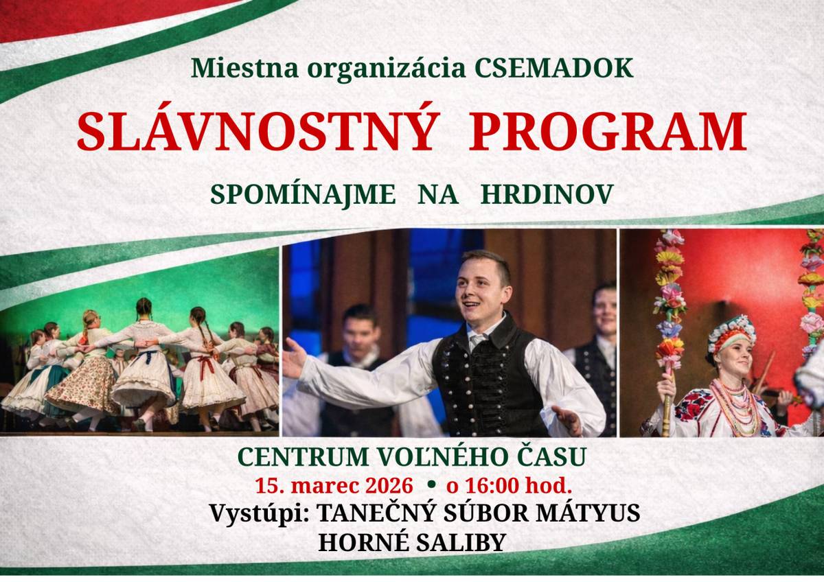 Miestna organizácia CSEMADOK Vás srdečne pozýva na slávnostný program Spomínajme na hrdinov - A CSEMADOK taksonyi alapszervezete szeretettel meghívja Önöket az Emlékezzünk a hősökre című ünnepi műsorra