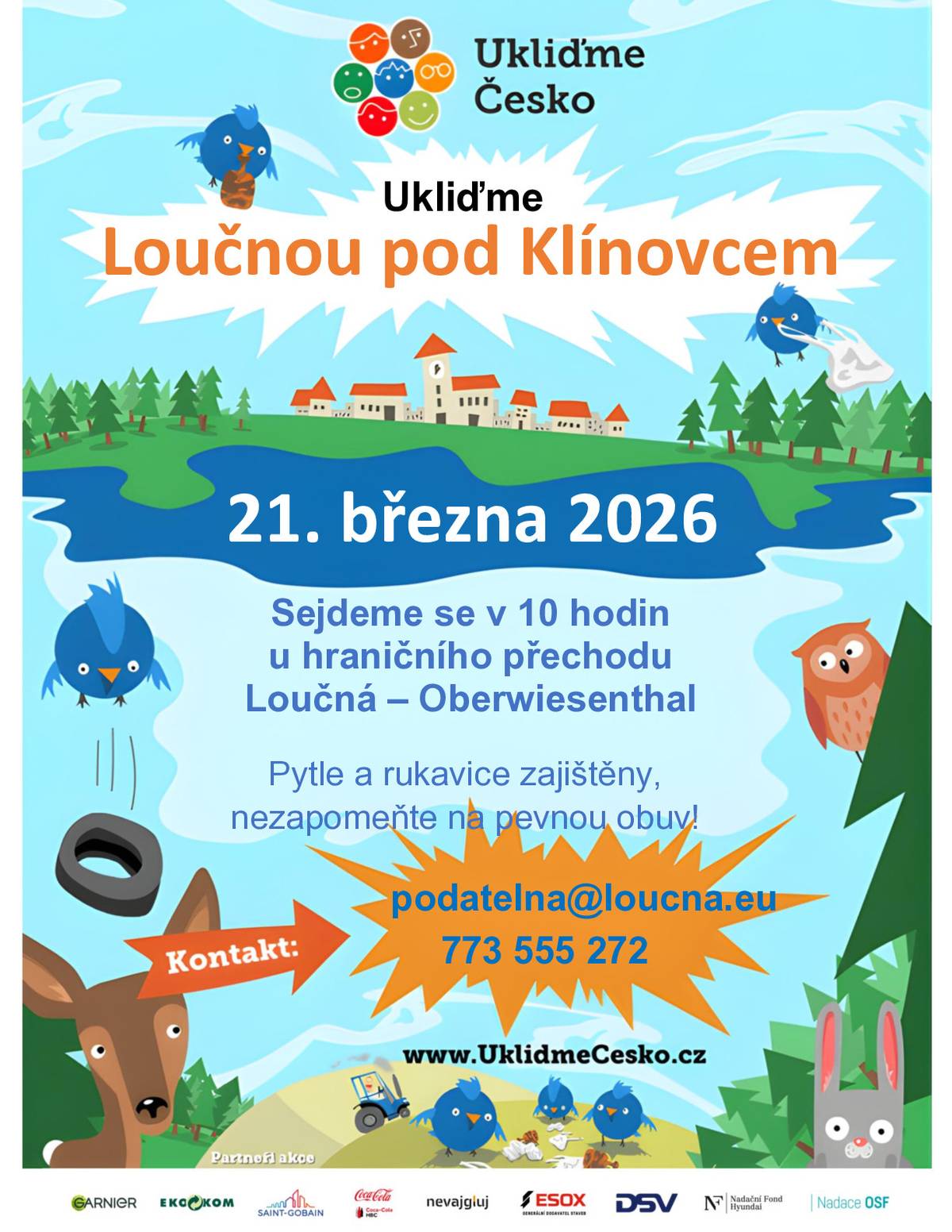 🌿 Přidejte se k akci Ukliďme Česko! Chcete pomoci uklidit naše okolí a udělat něco dobrého pro přírodu? Přidejte se k nám! ♻️ 👉 Stačí se zaregistrovat na odkazu: https://www.uklidmecesko.cz/event/55116 Budeme rádi za každého dobrovolníka. Přijďte sami, s rodinou nebo s přáteli – každá pomoc se počítá. Těšíme se na vás! 😊 #UkliďmeCesko
