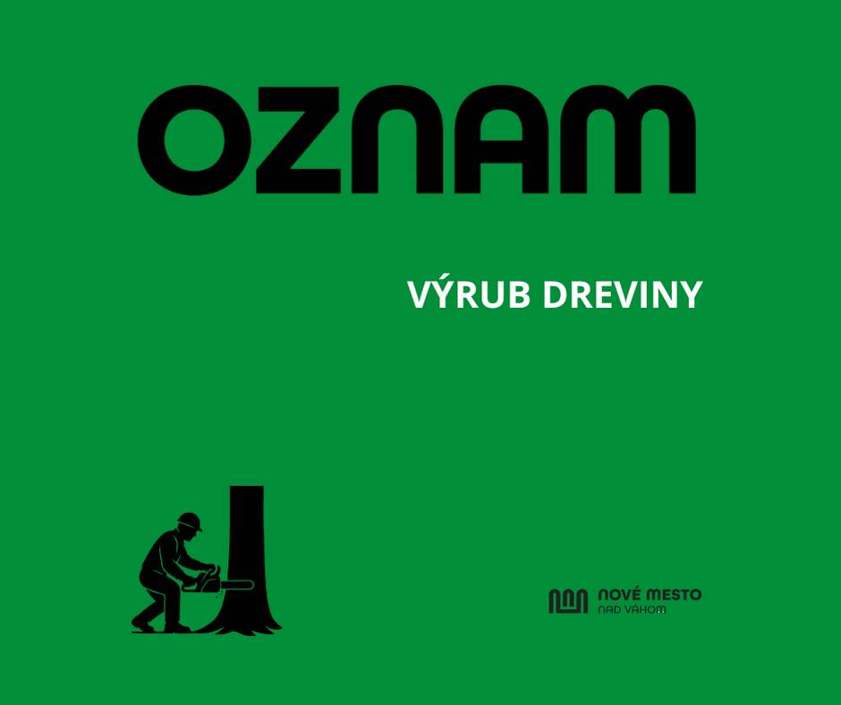 Spoločnosť Trenčianske vodárne a kanalizácie a.s., si Vás týmto dovoľuje informovať o výrubových prácach ktoré budú realizované na základe povolenia č.OU-NM-OSZP-2026/004993-002 vydaného Okresným úradom v Novom Meste nad Váhom, odborom starostlivosti o životné prostredie zo dňa 03.03.2026.  V lokalite ulice Dibrovova v Novom Meste nad Váhom bude v dňoch od 09.03.2026 do 11.03.2026 realizovaný výrub drevín a kríkov. Výrub sa uskutoční z dôvodu zabezpečenia funkčnosti a bezpečnej prevádzky verejnej kanalizácie a verejného vodovodu, nakoľko predmetné dreviny a kríky sa nachádzajú v ochrannom pásme inžinierskych sieti.   Ďakujeme za pochopenie a vyzývame občanov na zvýšenú opatrnosť. Informácie - TVKAS   Výrub stromov na Dibrovovej ulici v Novom Meste nad Váhom | www.nove-mesto.sk