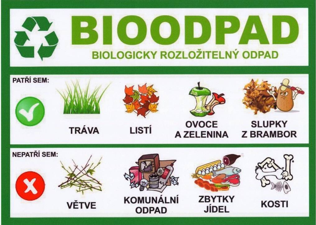 Informujeme občany o změně uložení horního kontejneru na bioodpad, který se nyní nachází u obecního úřadu - po svozu v dubnu bude pak přesunut na louku za obecní úřad vzhledem k budoucí úpravě autobusového zálivu - dojde zde ke změně nástupního místa pro všechny autobusové spoje. Do kontejnerů platí zákaz ukládání větví - sběrné místo na větve zůstává za obecním úřadem - místo je označeno cedulí. Kontejnery budou sváženy od 01.04.2026 kdy dojde k obnovení provozu kompostárny. Přejeme hezký slunečný den.