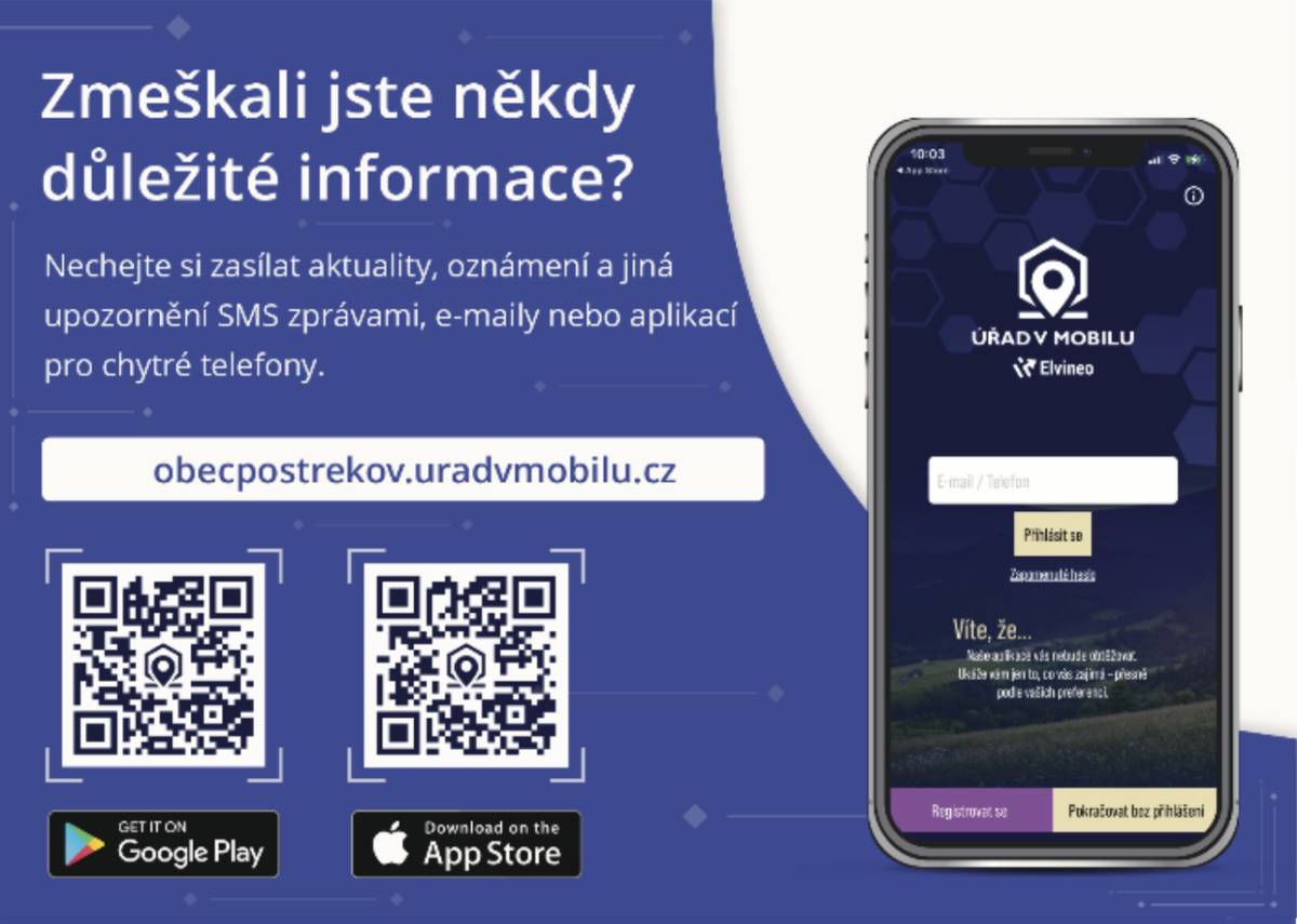 Obecní mobilní aplikace ÚŘAD v mobilu nabízí obyvatelům jednoduchý přístup k důležitým informacím i službám přímo z chytrého telefonu. Aplikaci si zdarma nainstalujete z Google Play nebo App Store.