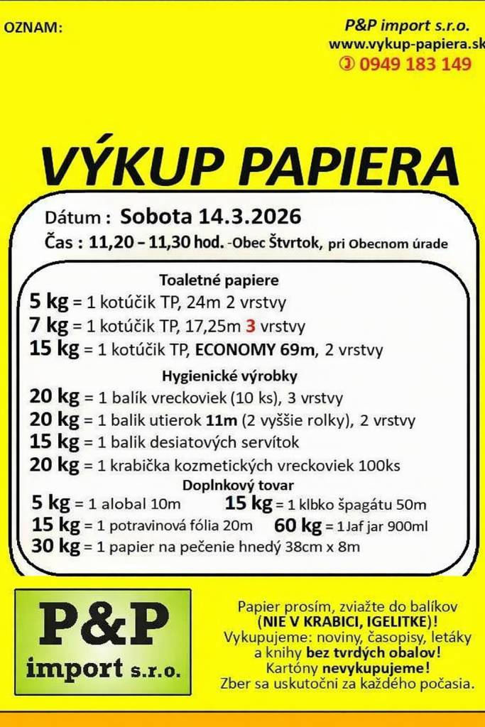 Výkup papiera formou výmeny