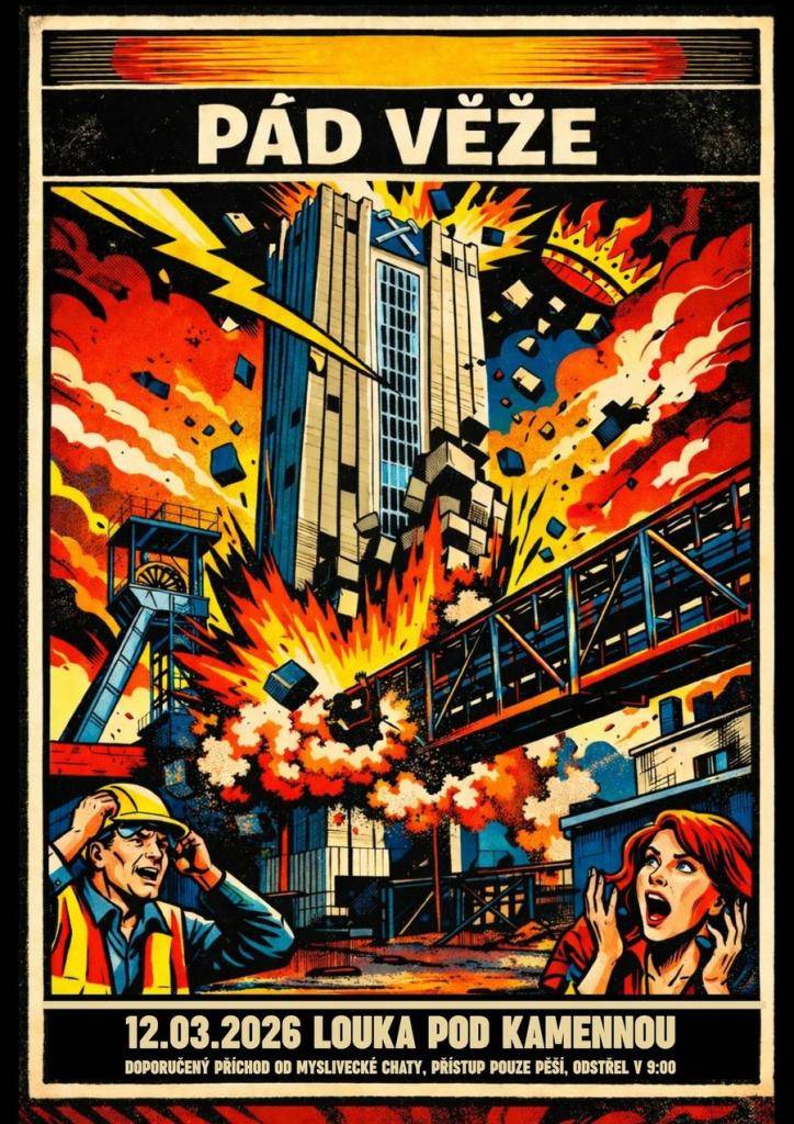 Dne 12.3.2026 v 9.00 hod proběhne odstřel skipové věže Dolu Staříč II.