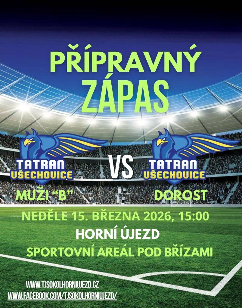 Tatran Všechovice B vs. Tatran Všechovice dorost (Loukov)  neděle 15. března 2026 15:00