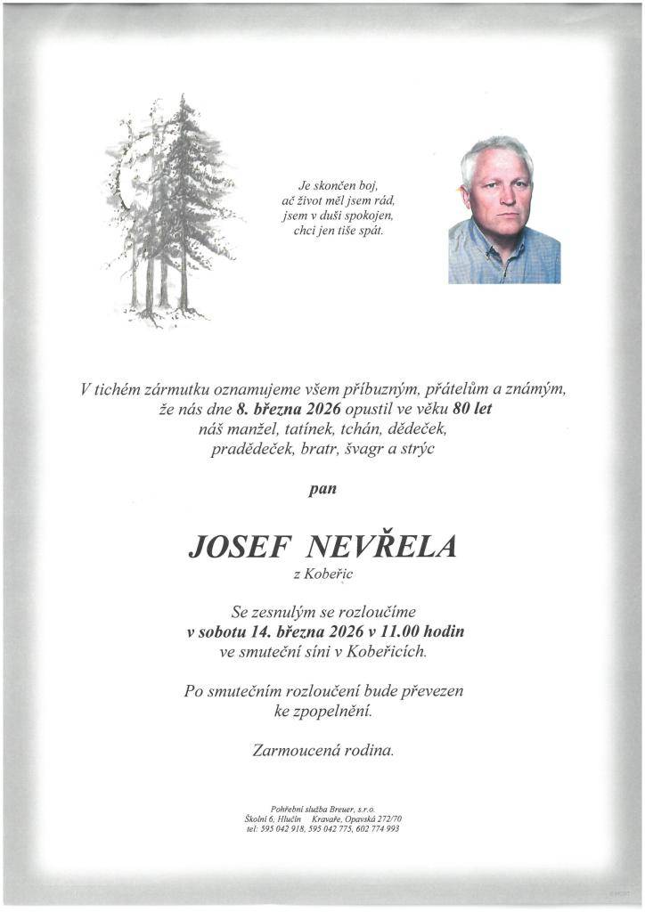 smuteční oznámení