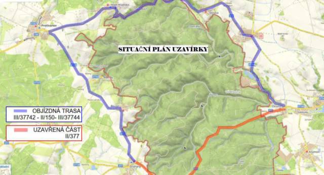 Informujeme o uzavírce silnice II/377 v jejím úseku od křižovatky se silnicí III/37744 v Žárovicích po křižovatku se silnicí III/37742 v Drahanech dne  24. 4. 2025 od 9:00 hodin do 17:00 hodin.                               Číst dál...