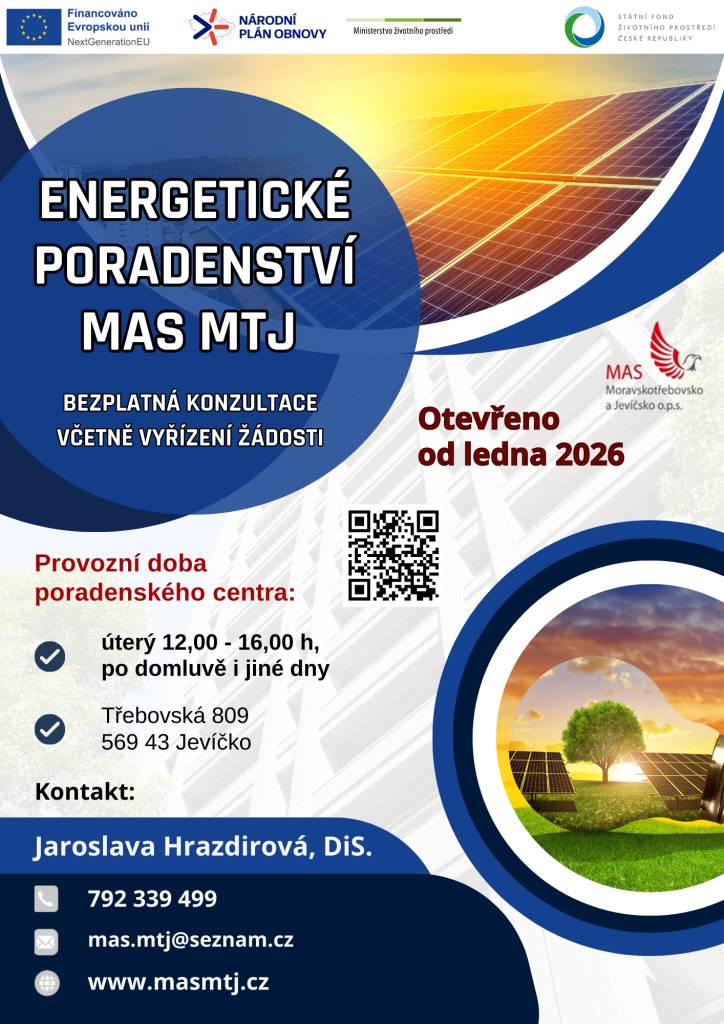 MAS Moravskotřebovsko a Jevíčsko nabízí energetické poradenství a bezplatnou konzultaci včetně vyřízení žádosti.