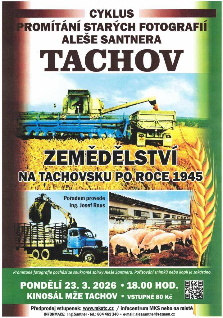Konat se bude v pondělí 23.3.2026 od 18:00 hodin v Tachově. Kinosál Mže.