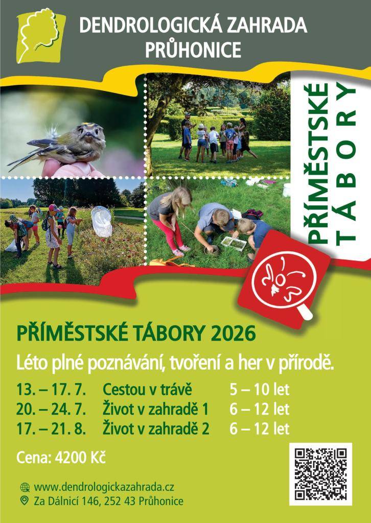 Nabídka příměstských táborů v Dendrologické zahradě.