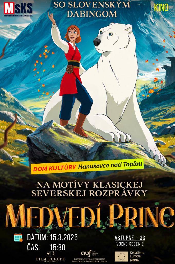 15. 03. 2026 o 15:30 hod.  Dom kultúry Hanušovce nad Topľou