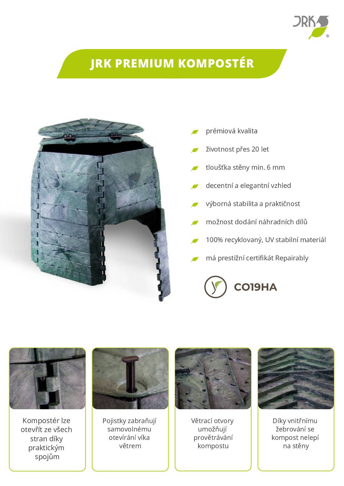 Nabízíme zájemcům jestě volné kvalitní kompostéry o objemu 800l a 1 050l, zájemci si hradí cca 30% z ceny. Předání proběhne na začátku dubna. Žádat mohou opětovně i zájemci z I.etapy kompostérů, trvalí občané Hlavice i chataři, podmínkou je umístění kompostéru v katastru obce. Pojďte kompostovat a snížit tak komunální odpad z černých popelnic. Zájemci volejte.