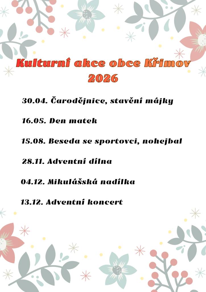 Přehled kulturních akcí