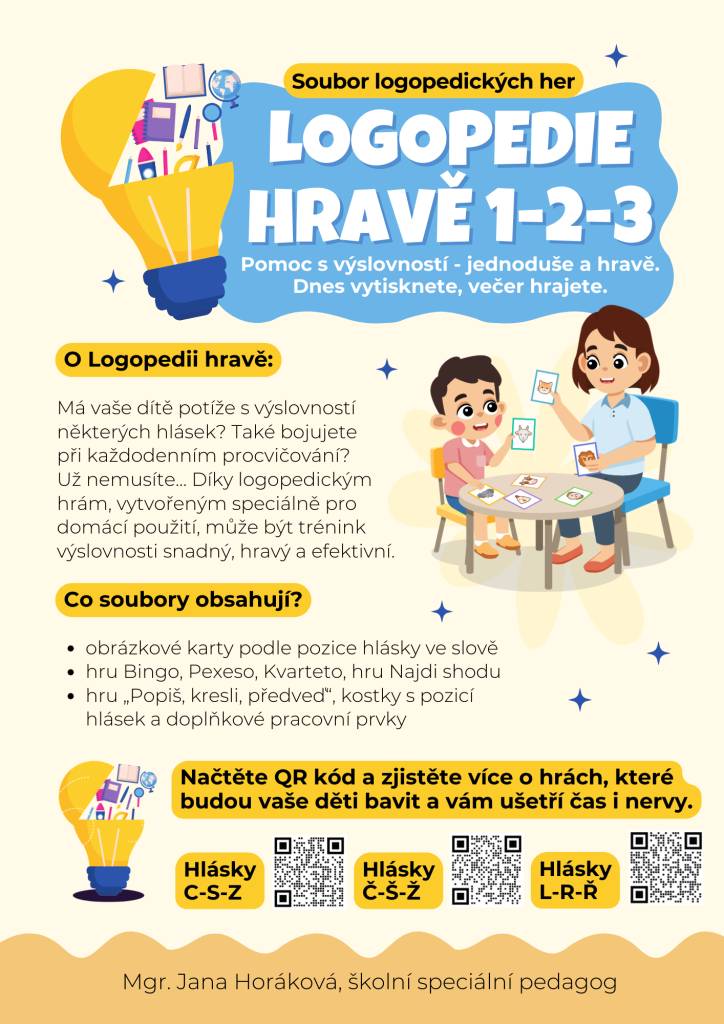 Hry, které mohou rodičům usnadnit domácí procvičování výslovnosti a pomohou nenásilně motivovat děti v každodenním úsilí.