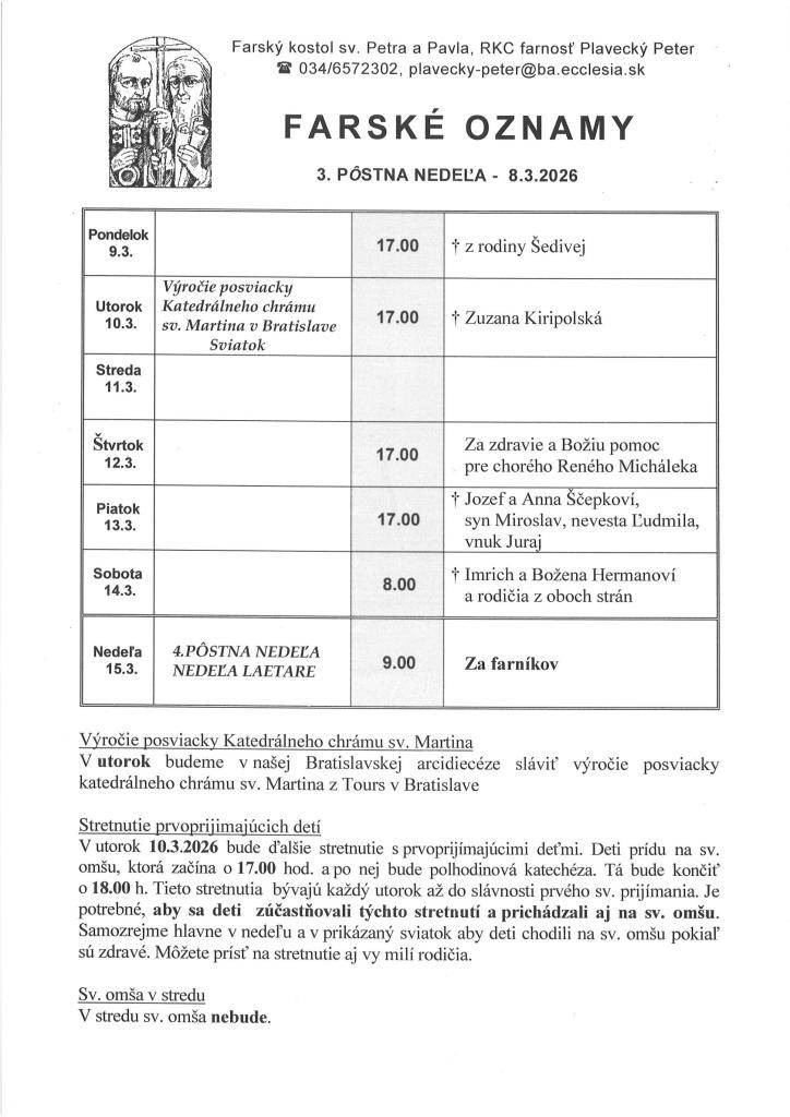 od 9.3. do 15.3.2026