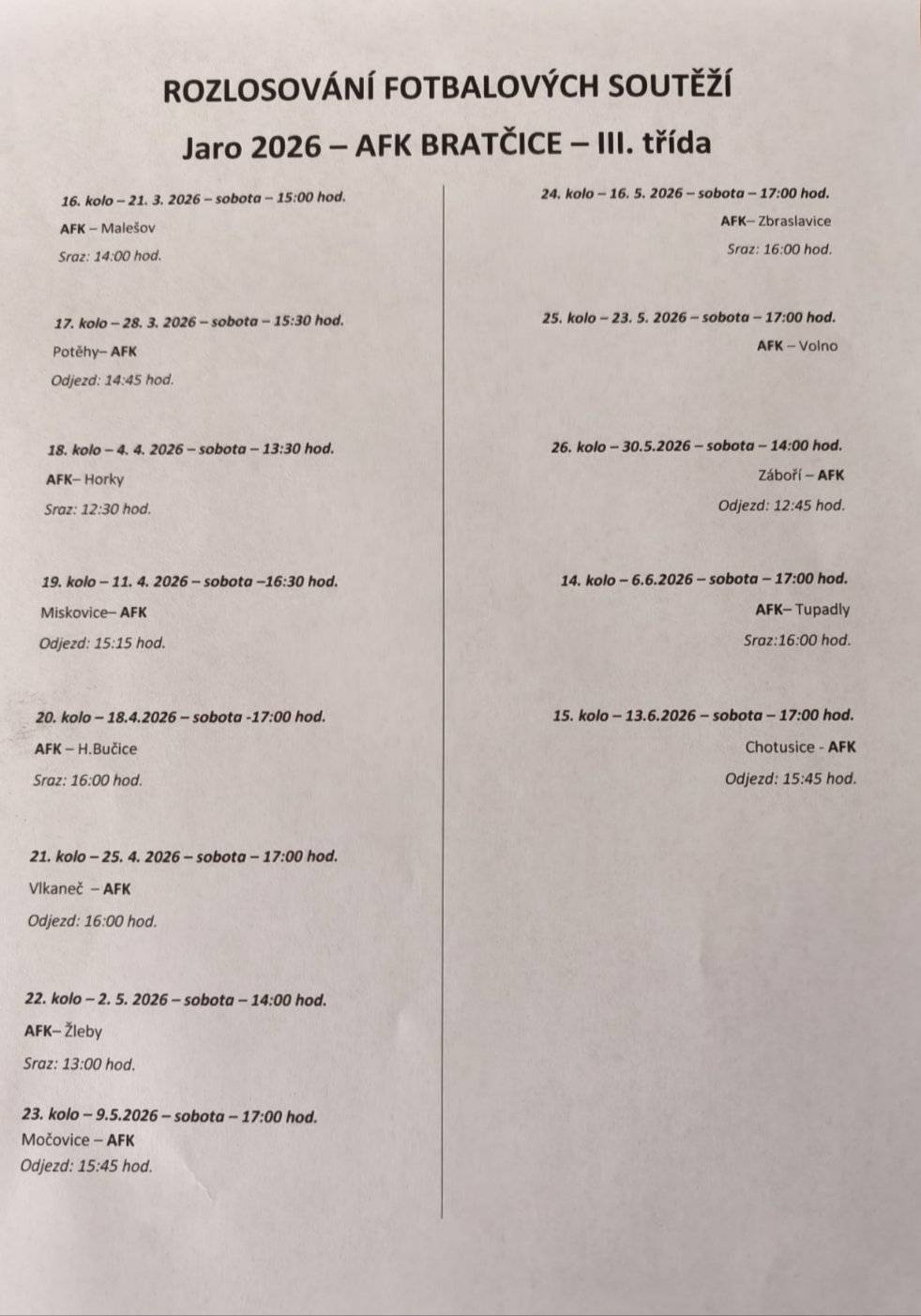 Přijďte fandit 😉