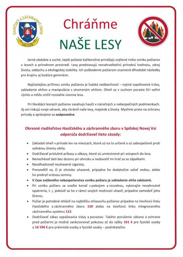 Chráňme naše lesy