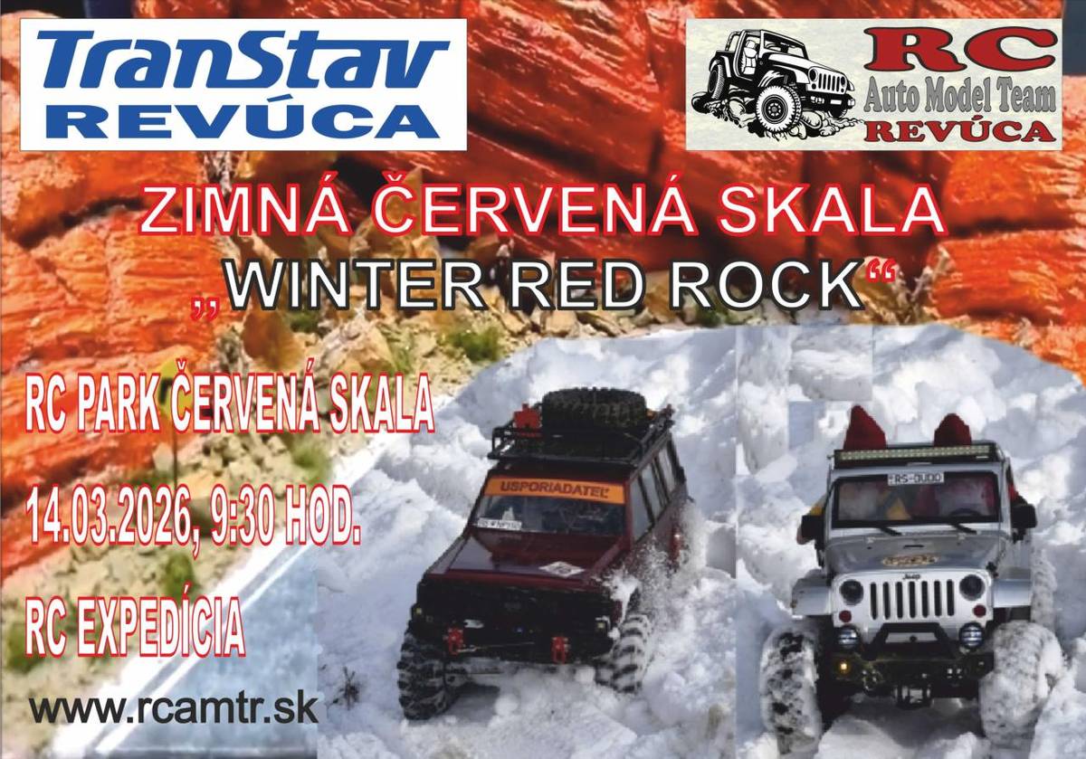 Zimná RC expedícia, ktorú usporiada klub RC Auto Model Team Revúca v spolupráci s firmou Transtav Revúca     kedy? 14.03.2026 (sobota)  o koľkej? od 9:30 hod do zotmenia
