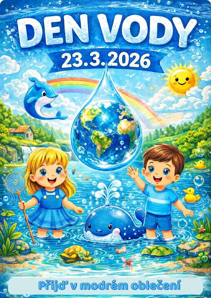 Oslava dne vody v MŠ - modré triko